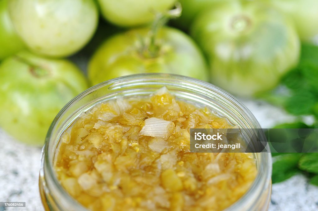 Verde chutney di pomodoro - Foto stock royalty-free di Colore verde