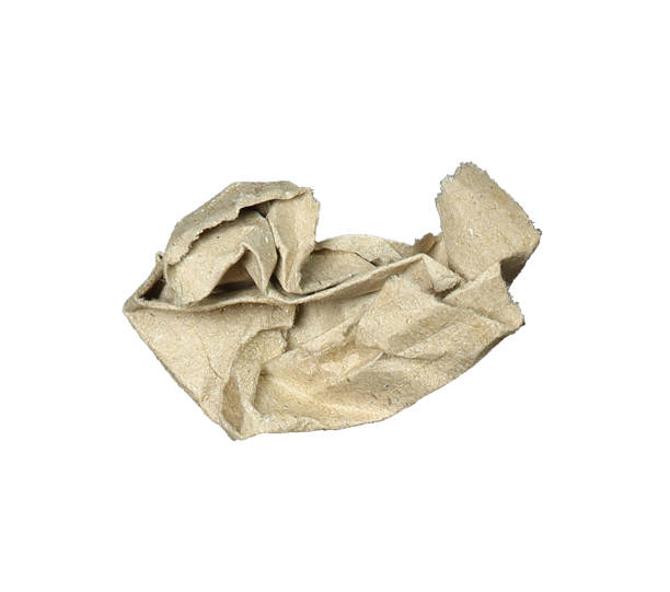 istock brown paper ball isolated on white background 1760828563