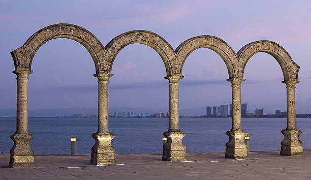 istock Puerto Vallarta Malecon Arches at Sunrise 176083718