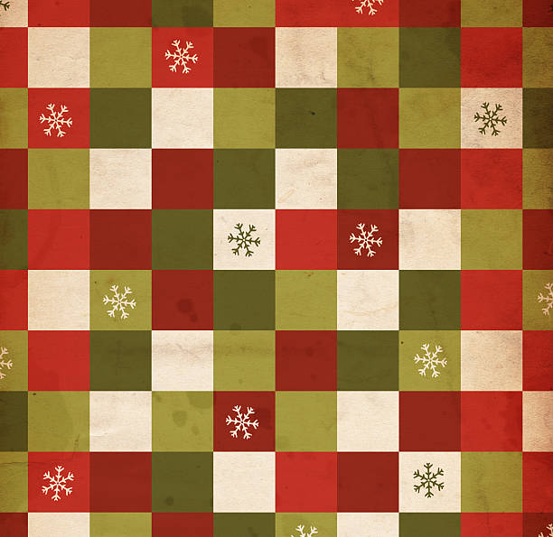 レトロなクリスマスのスノーフレーク/正方形の背景 - ephamara ストックフォトと画像