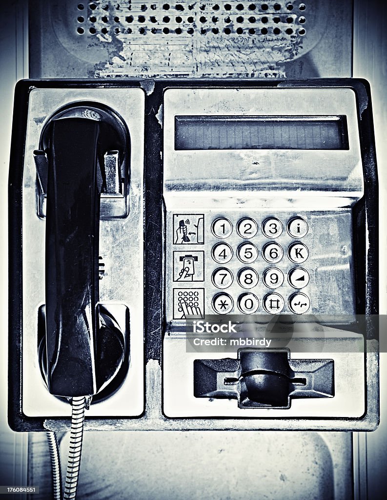 Teléfono público - Foto de stock de Anticuado libre de derechos