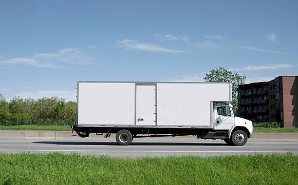 istock Moving truck on road. 176084945