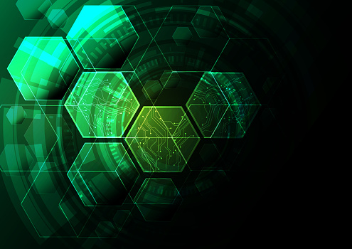 hexagon abstract background digital future network design technology