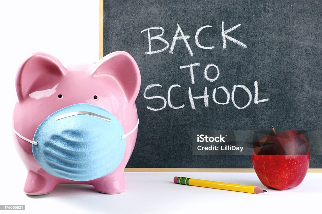La grippe porcine retour au Concept de l'école - Photo de Bleu libre de droits