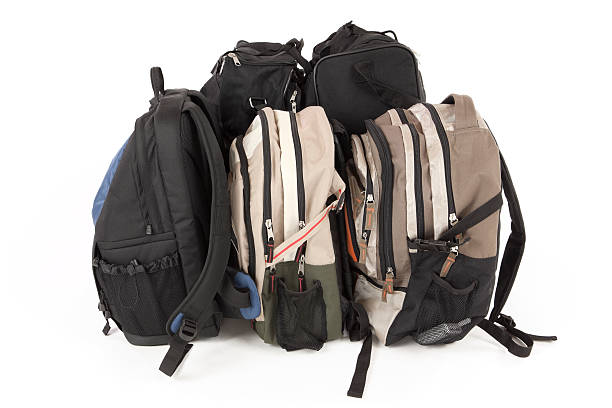 istock Arrangement of Backpacks Isolated 176085855