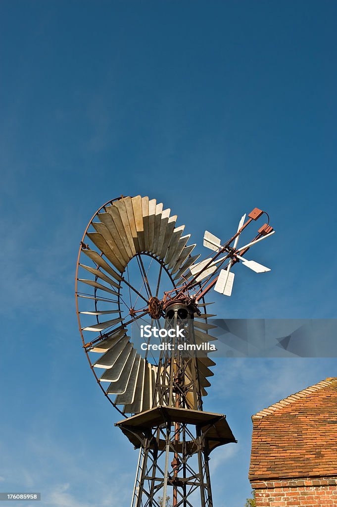 Windmill Engine Old Wind Engine Windmill Stock Photo - Download Image Now - Blue ...