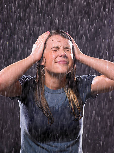 istock Alone girl in a rain 176086777