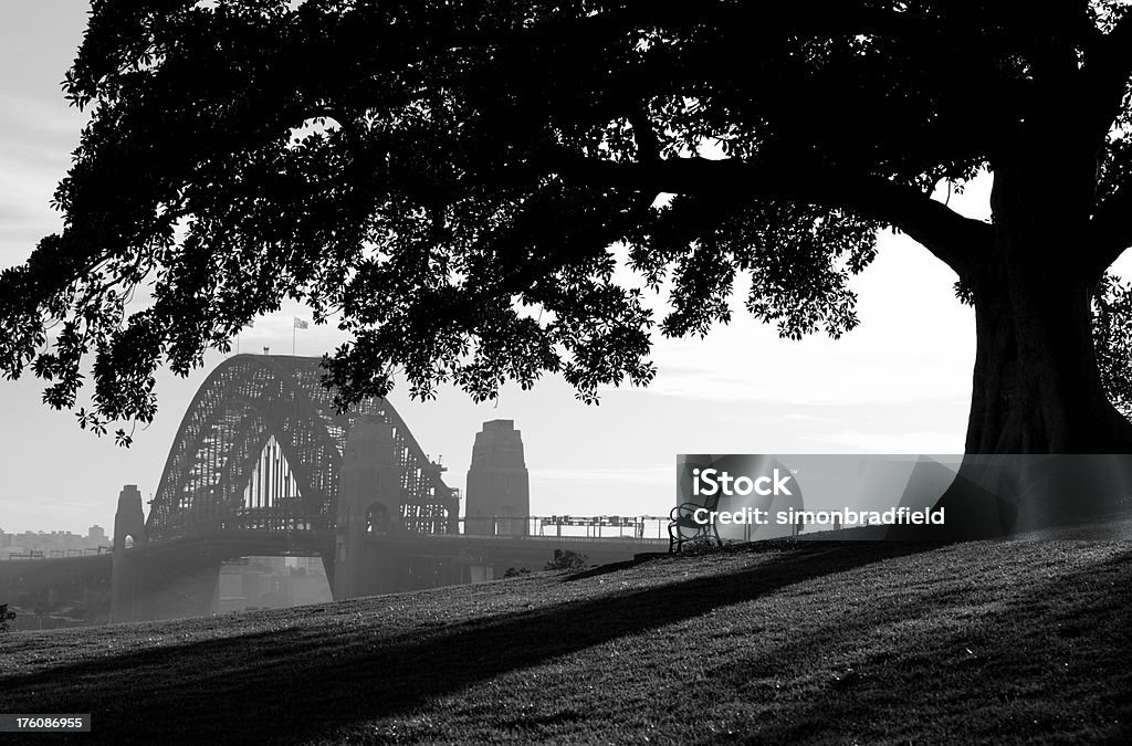 Puente del Puerto de Sídney en negro & blanco. - Foto de stock de Sídney libre de derechos