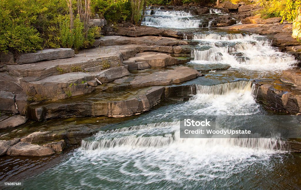 Sunset-Wasserfall - Lizenzfrei Bach Stock-Foto