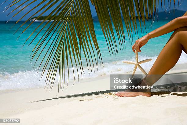 Palma Donna E Stelle Marine - Fotografie stock e altre immagini di Abbronzarsi - Abbronzarsi, Abbronzatura, Acqua