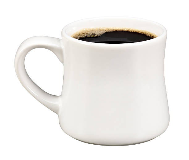 istock Pure black coffee in a stark white mug on white background 176087878