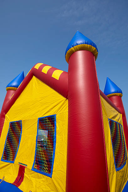 istock Childrens Bouncy Castle Inflatable Playground Close-up 176088192