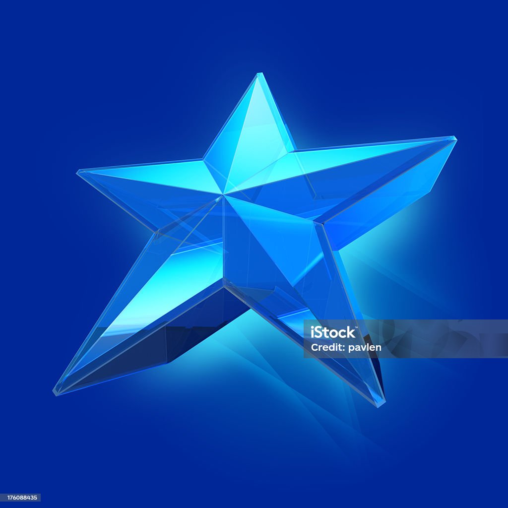 blue star - Zbiór zdjęć royalty-free (Błyszczący)