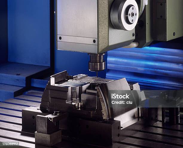 Machine Detail Stock Photo - Download Image Now - CNC Machine, Cutting, Sheet Metal
