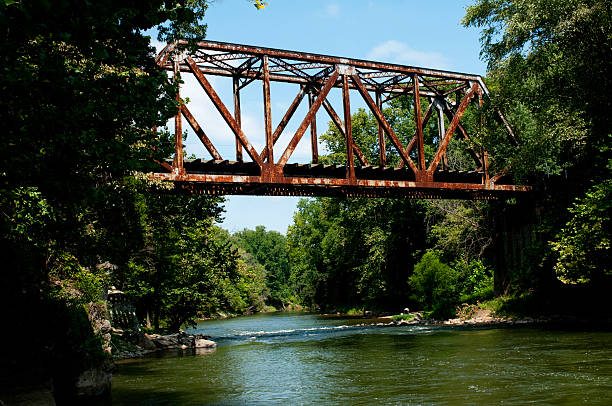 Railroad Trestle stock photo