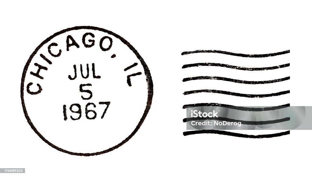 Chicago, IL Vintage Marca Postal - Royalty-free Carimbo Foto de stock