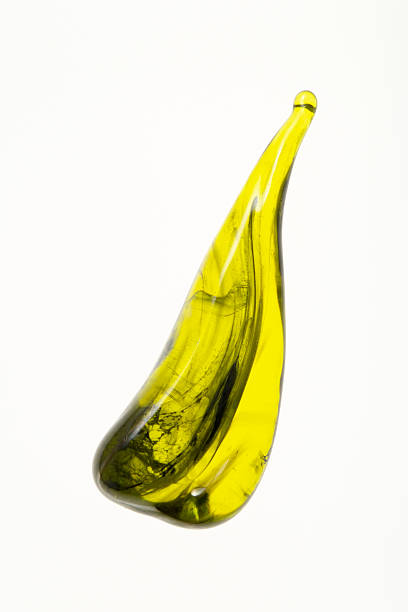 istock Isolated shot of yellow glass object on white background 176089585
