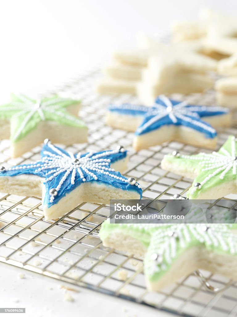 Weihnachten Zuckergebäck Kühlung auf Standardpreis - Lizenzfrei Ansicht aus erhöhter Perspektive Stock-Foto