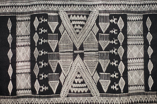 Old tunisian traditional carpet close up