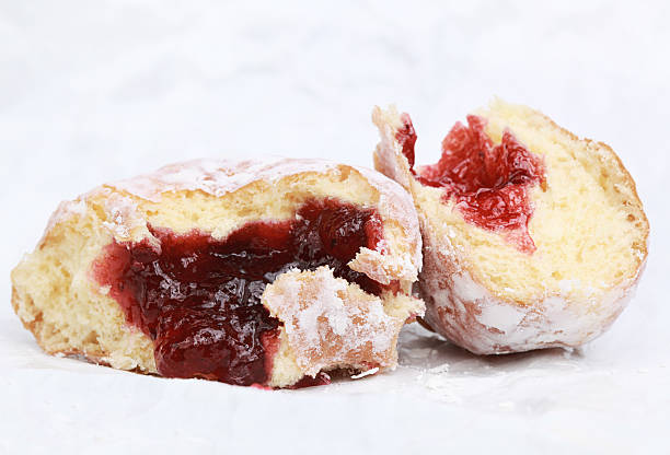 Jelly Donut Guts stock photo