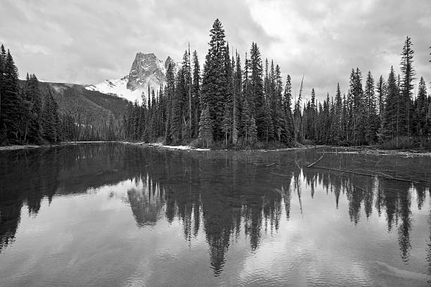 istock Mountain Lake in black and white 176090279