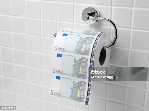 Five Euro Toilet Roll Stock Photo - Download Image Now - Currency, Toilet Paper, Achievement