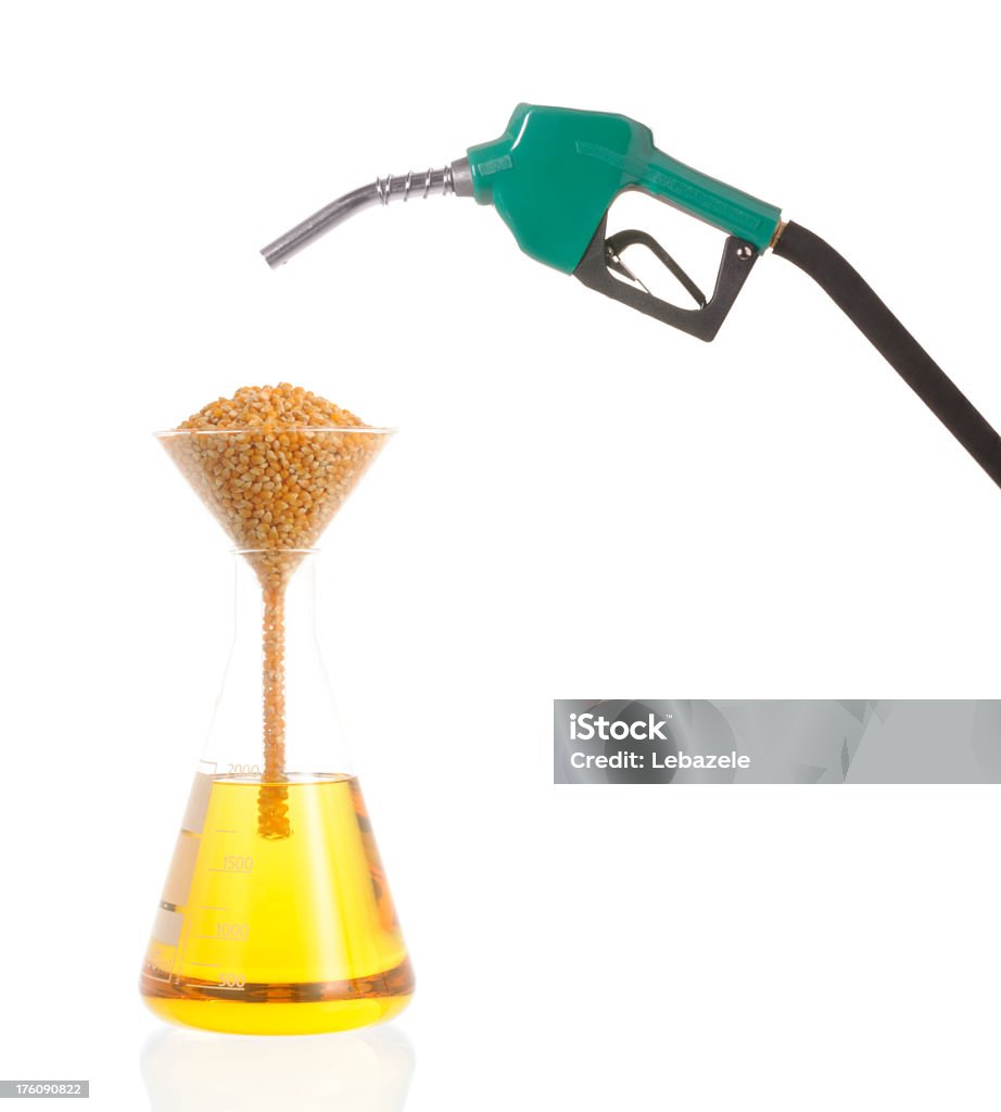 Bio Fuel & Corn Oil Bio-fuel concept.  green, clean energy. Cooking Oil Stock Photo