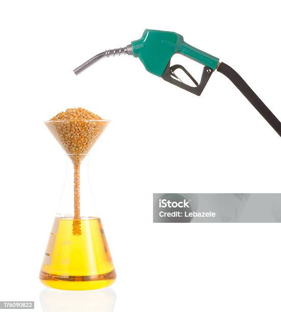 Bio Fuel Corn Oil Stock Photo - Download Image Now - Cooking Oil, Crude Oil, Beaker