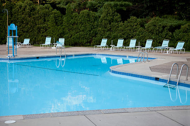 istock Swimming Pool and Deck Chairs, No People 176090969