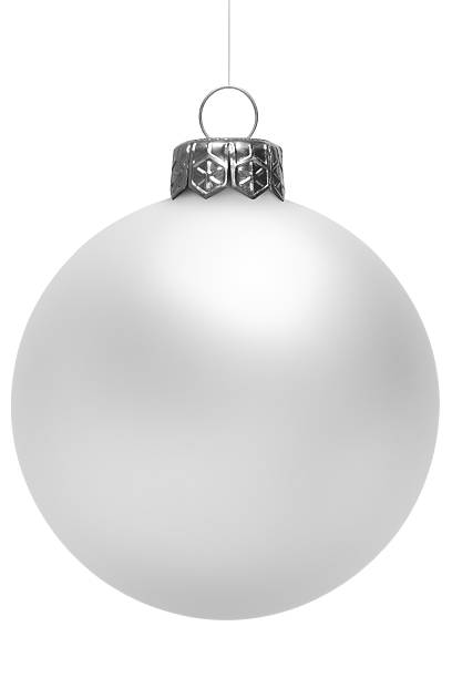 Christmas Ornament with Blue Holiday Background, Copy Space.