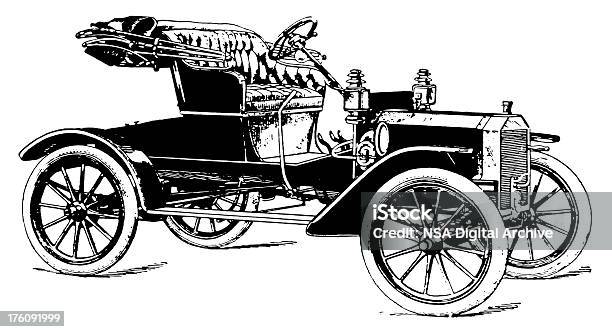 Früher Automobile Antik Transport Illustrationen Stock Vektor Art und mehr Bilder von Auto - Auto, Erfindung, Geistiges Eigentum