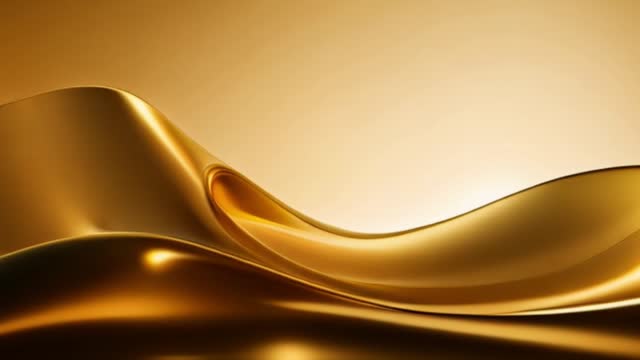 Animation golden colour magic curve background.
