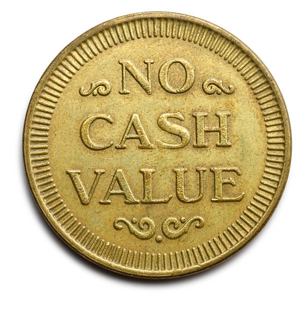 現金価値はございません - token worthless coin artificial ストックフォトと画像