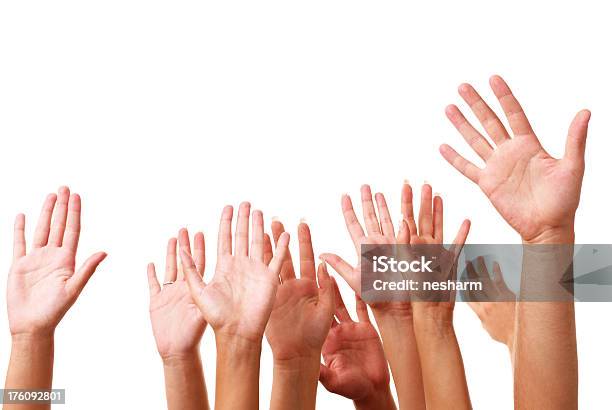 Hände Heben Stockfoto und mehr Bilder von Arme hoch - Arme hoch, Erfolg, Erwachsene Person