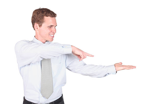 istock Businessman pointing at something in his hand 176092940