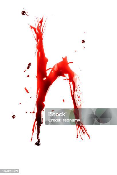 Blut Buchstabe H Wet Kleinbuchstaben Stockfoto und mehr Bilder von Abstrakt - Abstrakt, Alphabet, Blut