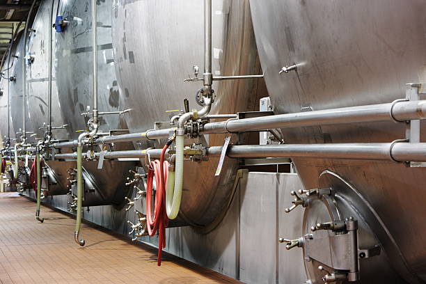Factory Brewery Beverage Storage Tanks Pipes