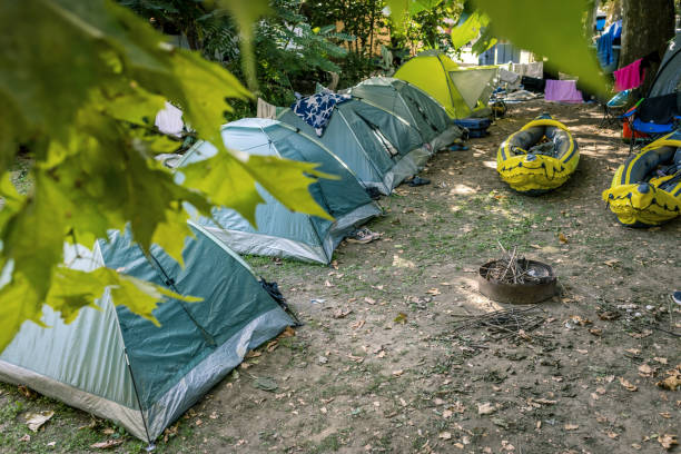 istock set up a tent in the middle of the forest 1760933197