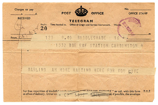 istock Loving telegram to RAF Cardington, 1942 176093628