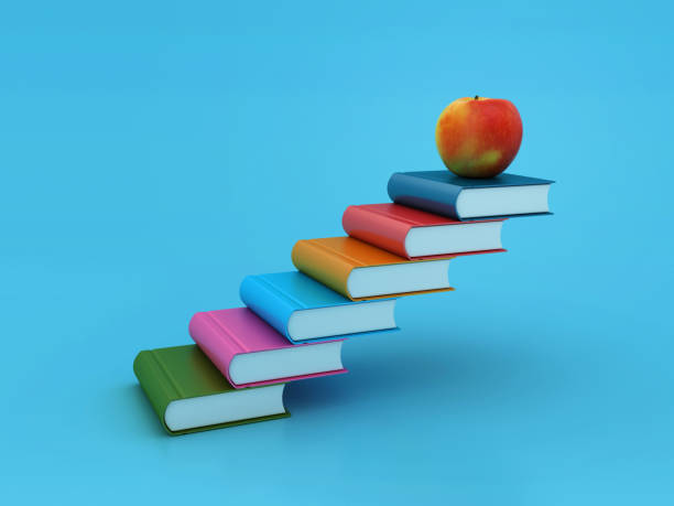 istock Stair of Books with Apple 1760938055