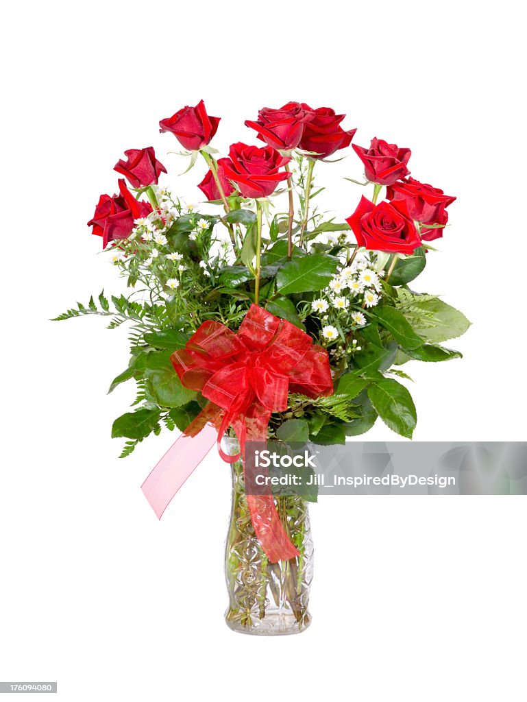 Una dozzina di Rose rosse - Foto stock royalty-free di Dozzina