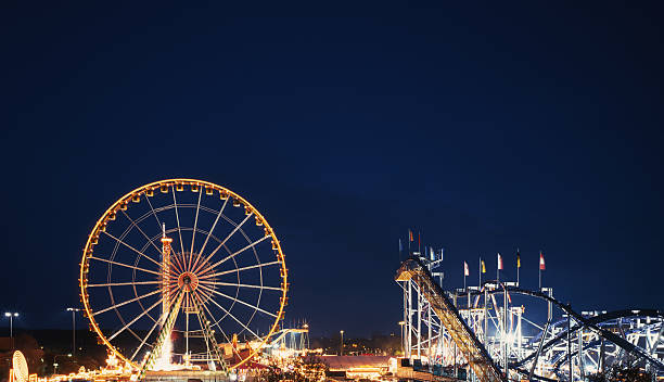 istock Ferris wheel and roller coaster, Dippemess, Frankfurt, Germany 176094703