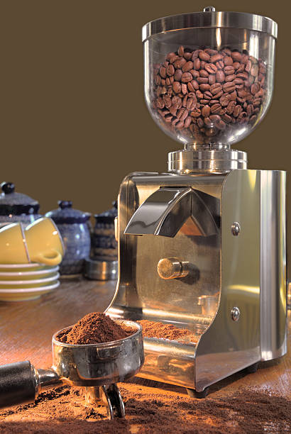 modern coffee grinder stock photo
