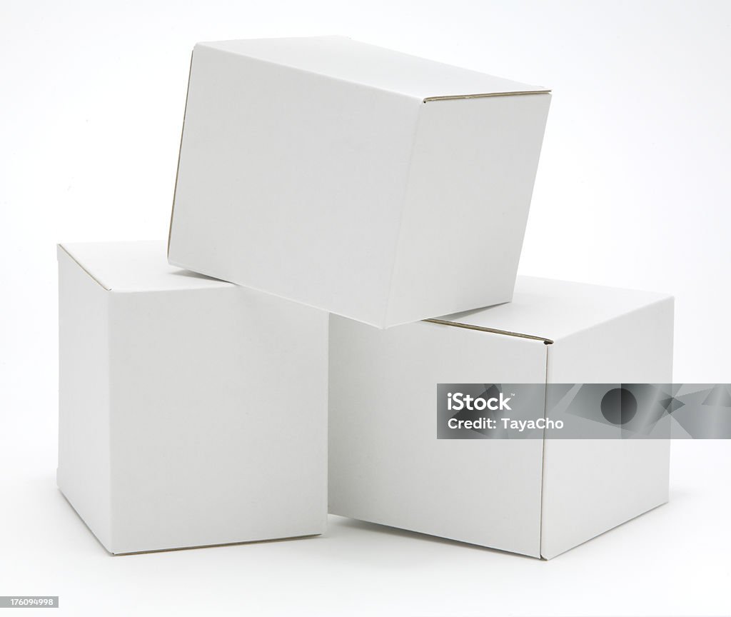 Ba Thùng Carton Trắng Hình Khối Lập Phương Được Cách Ly Hình ảnh ...