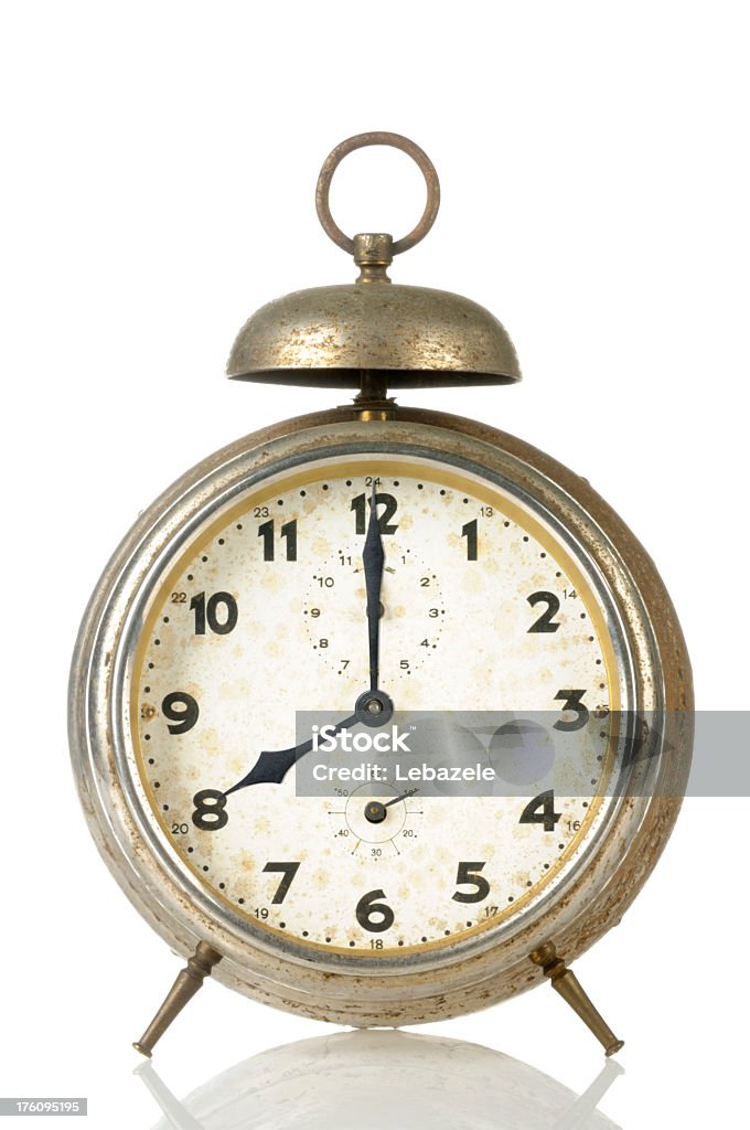 20 00 Old Alarm Clock Old alarm clock at 20:00 1960-1969 Stock Photo