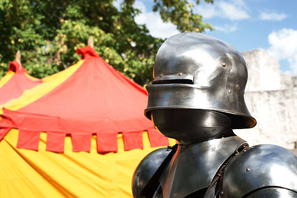 istock Knight armor in front of tent 176095243