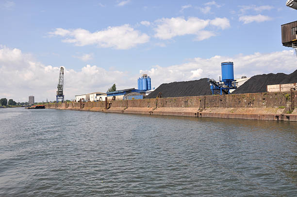 Waterfront BASF Industrial Complex, chemical industrial zone, factory, German company, European eco-friendly industrial facility, Ludwigshafen, Germany - June 14, 2025