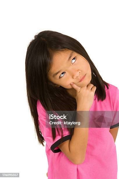 Criança Com Expressão Facial Série - Fotografias de stock e mais imagens de Criança - Criança, Fundo Branco, Perguntar