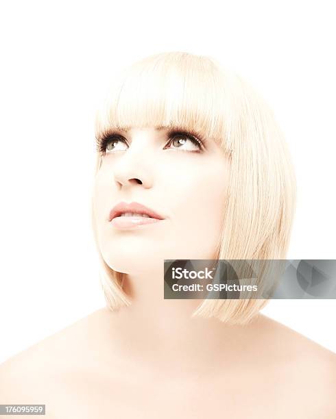 Woman Looking Up And Away Stock Photo - Download Image Now - 20-29 Years, 30-39 Years, Adult