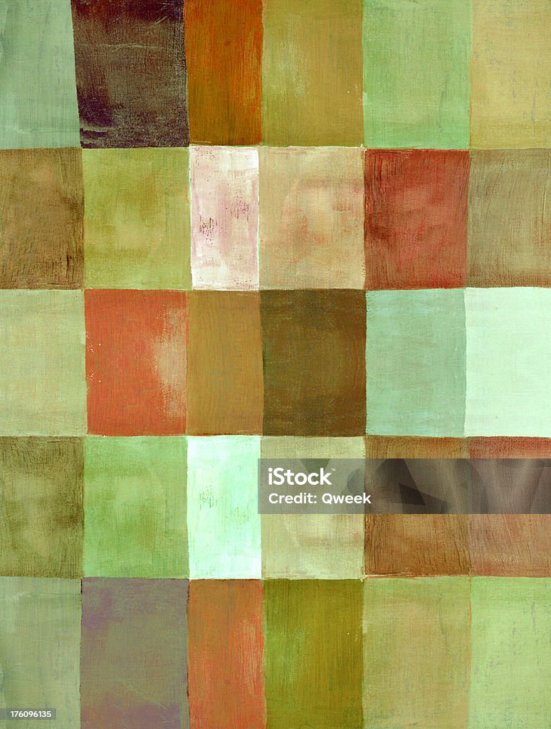 Motivo a blocchi di colore verde e marrone - Foto stock royalty-free di Astratto